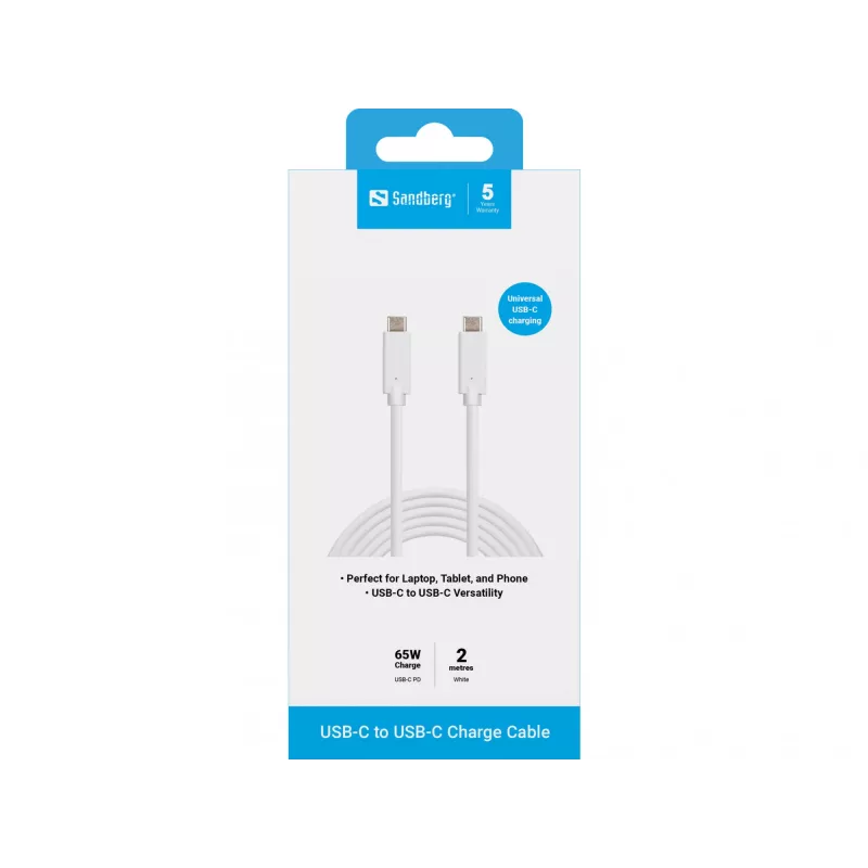 Cable de carga USB-C Sandberg 136-17 2M 65W