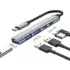 Sandberg USB-C a 3xUSB-A+2xUSB-C SAVER USB 3.2 Gen 1 gris aluminio