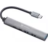 Sandberg USB-C a 3xUSB-A+2xUSB-C SAVER USB 3.2 Gen 1 gris aluminio