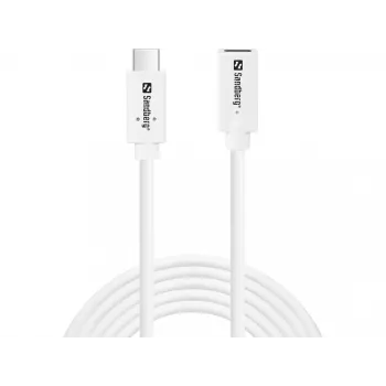 Cable Sandberg USB-C a USB-C 2M 100W USB 3.2 Gen 2 blanco