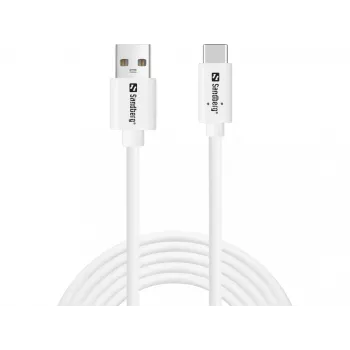 Cable Sandberg USB-C > USB-A 2.0 2M SAVER blanco
