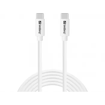 Sandberg USB-C USB-C 65W 2M SAVER, 2 m, USB C, USB C, USB 2.0, blanco