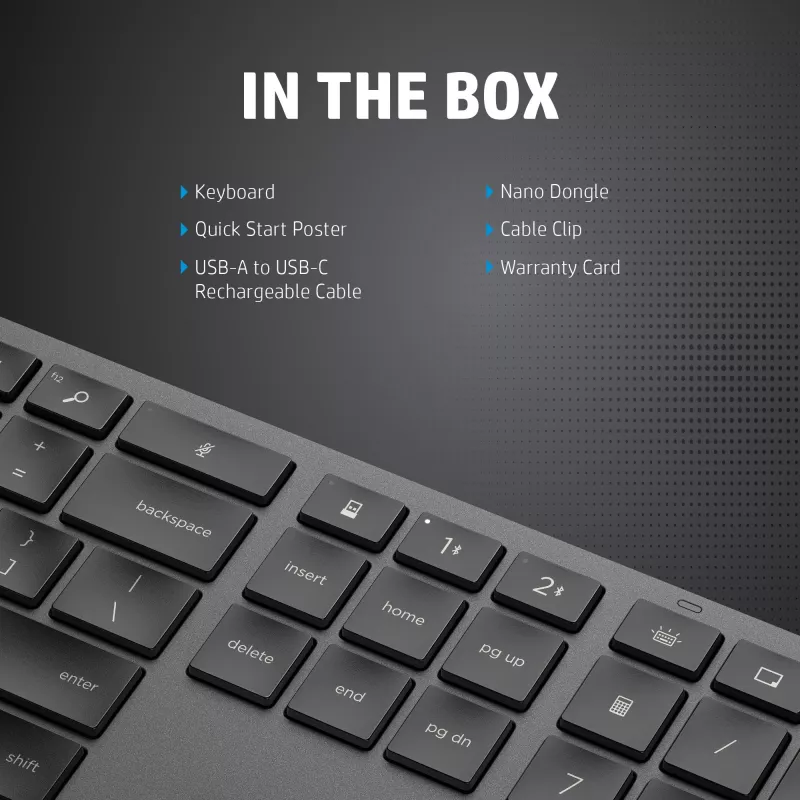 Teclado HP 975 Dual-Mode Wireless Full-size mecánico QWERTY
