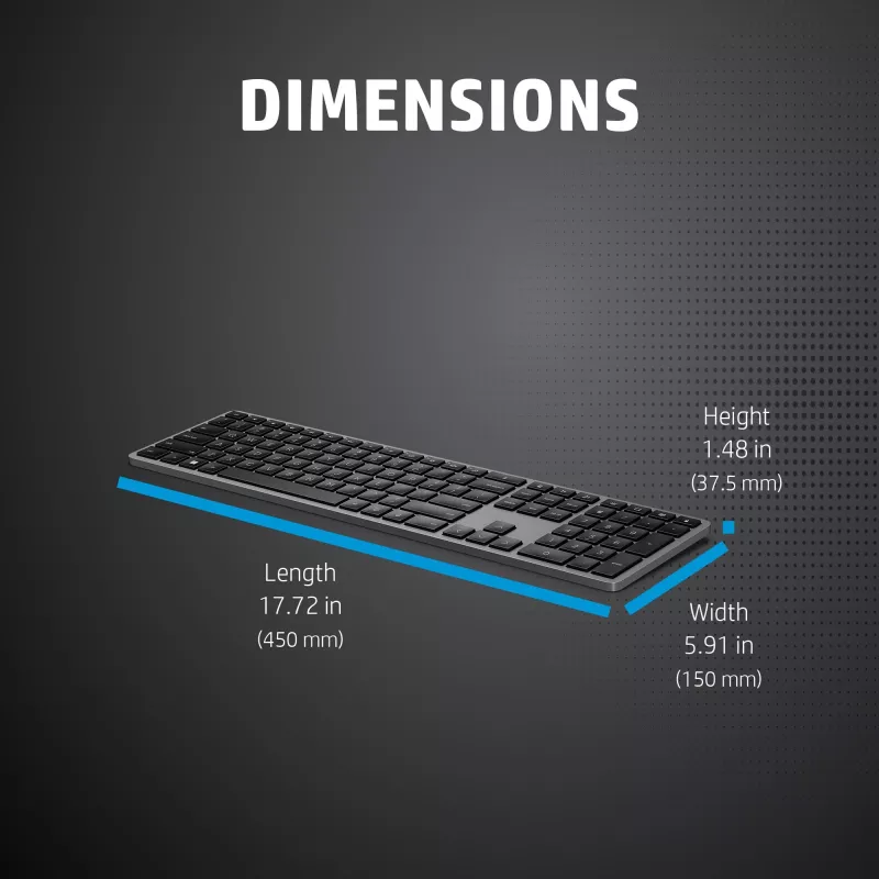 Teclado HP 975 Dual-Mode Wireless Full-size mecánico QWERTY