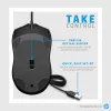 Ratón HP con cable 100, ambidiestro, óptico, USB Type-A, 1600 DPI, negro