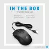Ratón HP con cable 100, ambidiestro, óptico, USB Type-A, 1600 DPI, negro