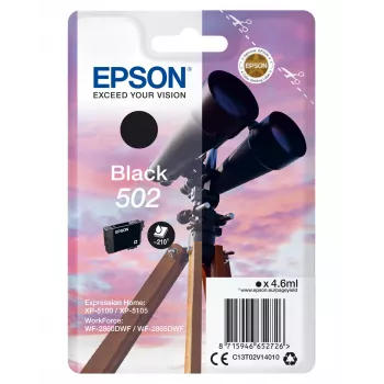 Epson 502 C13T02V14020 cartucho de tinta, negro, 4,6 ml