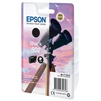 Epson 502 C13T02V14020 cartucho de tinta, negro, 4,6 ml