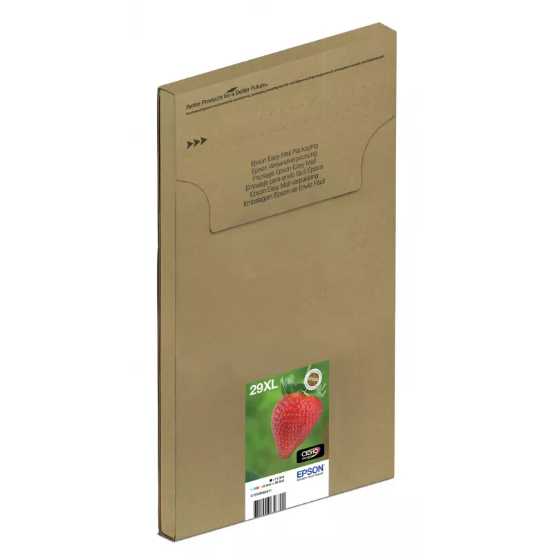 Epson Strawberry multipack 4 colores 29XL EasyMail, alto (XL) rendimiento, negro, cian, magenta, amarillo, 11,3 ml, 6,4 ml, 1 ud., multipack