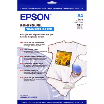 Papel de transferencia para planchar Epson - A4 - 10 hojas