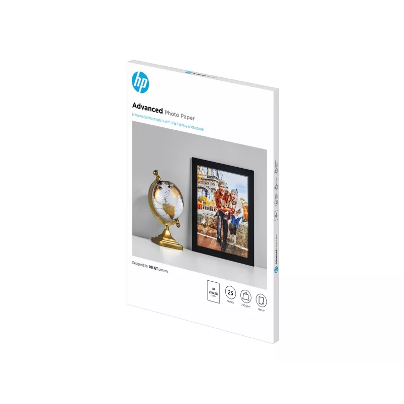 HP Advanced Papel fotográfico, brillante, 250 g/m², A4 (210 x 297 mm), 25 hojas