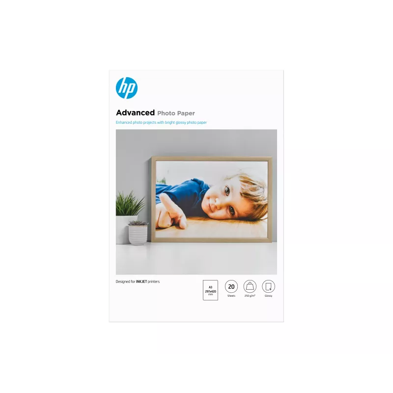 HP Advanced Photo Paper Glossy 250 g/m² A3 (297 x 420 mm) 20 hojas