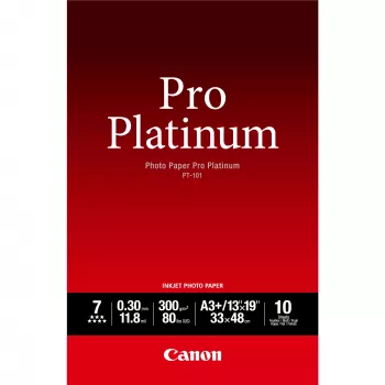 Canon PT-101 Pro Platinum Papel fotográfico A3 Plus – 10 hojas