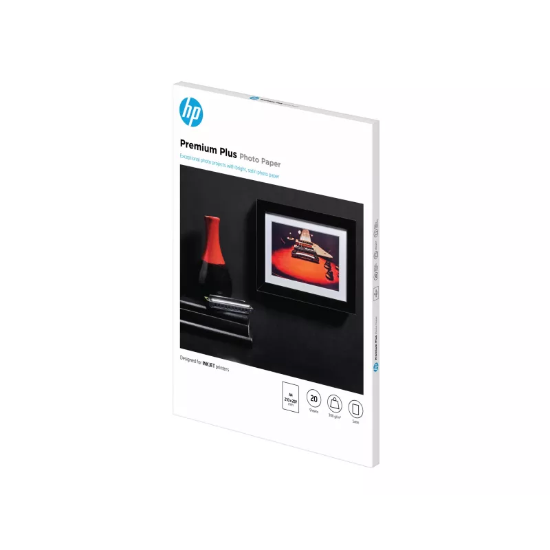Papel fotográfico satinado HP Premium Plus 300 g/m² A4 (210 x 297 mm) 20 hojas