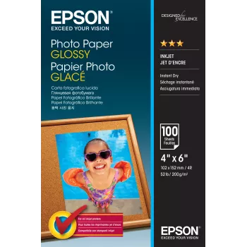 Papel fotográfico brillante Epson - 10x15cm - 100 hojas