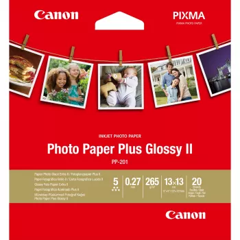 Canon PP-201 Glossy II Photo Paper Plus 13x13 cm – 20 hojas