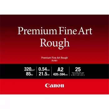 Papel Canon FA-RG1 Premium Fine Art Rough, A2, 25 hojas, 330 g/m², inyección de tinta, A2, 25 hojas, 540 µm, Canon ImagePROGRAF PRO-1000