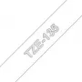 Brother TZe-135 cinta laminada, 12 mm x 8 m, blanco sobre transparente