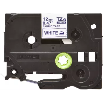 Cinta de etiquetar Brother TZE-FA3 azul sobre blanco