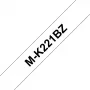 Cinta de etiquetar Brother M-K221BZ negro sobre blanco