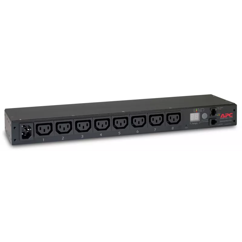 Unidad de distribución de alimentación (PDU) APC AP7820B 8 salidas de CA 0U/1U negra