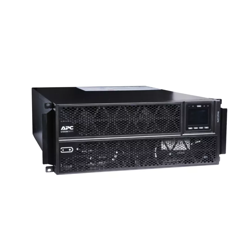 APC Smart-UPS On-Line, 5kVA/5kW, Rack/Torre, 230V, 2x IEC C13+1x IEC C19+cableado fijo 3 hilos (H+N+E) salidas, tarjeta de red, sin kit de raíles
