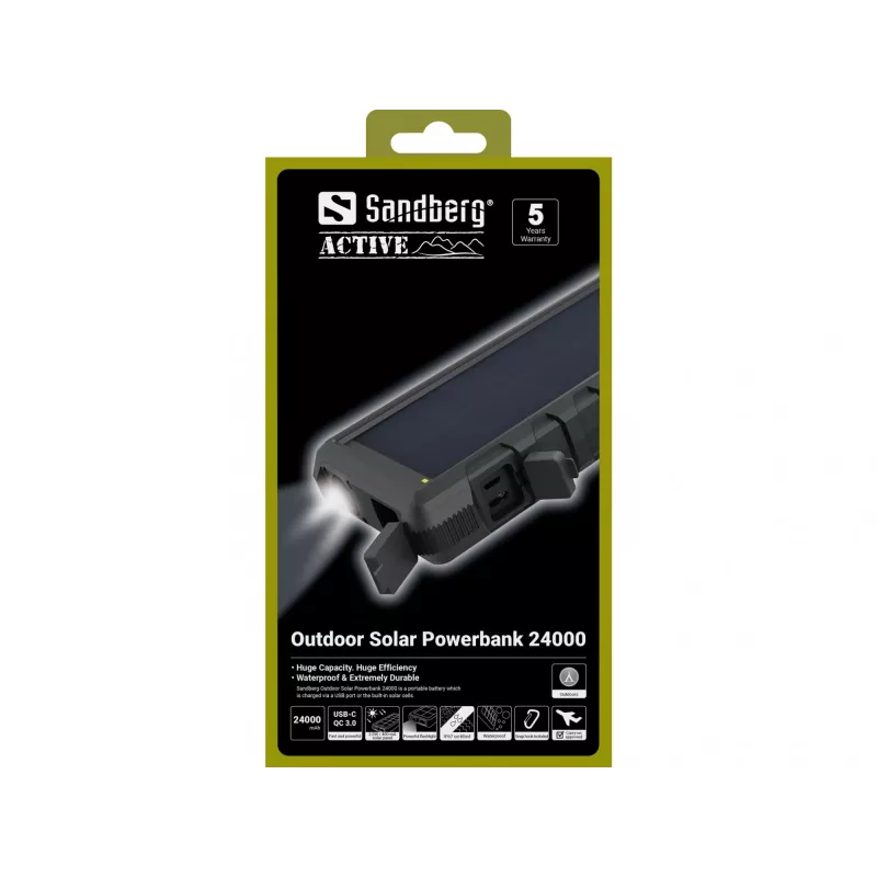 Batería externa Sandberg Outdoor Solar Powerbank 24000