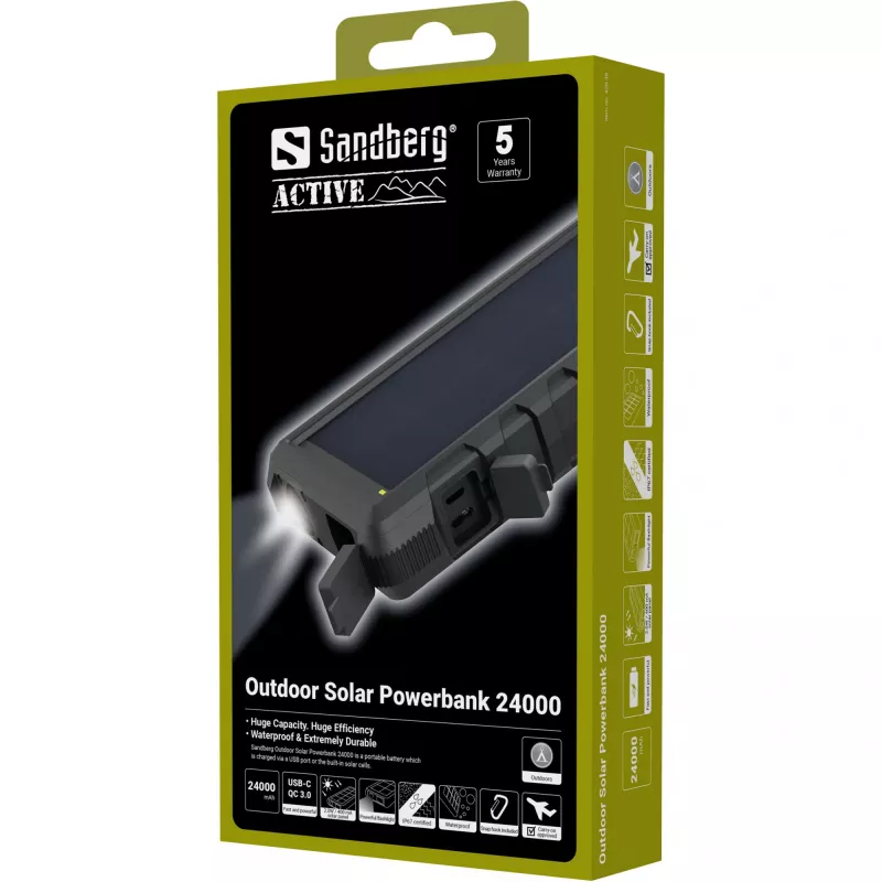 Batería externa Sandberg Outdoor Solar Powerbank 24000