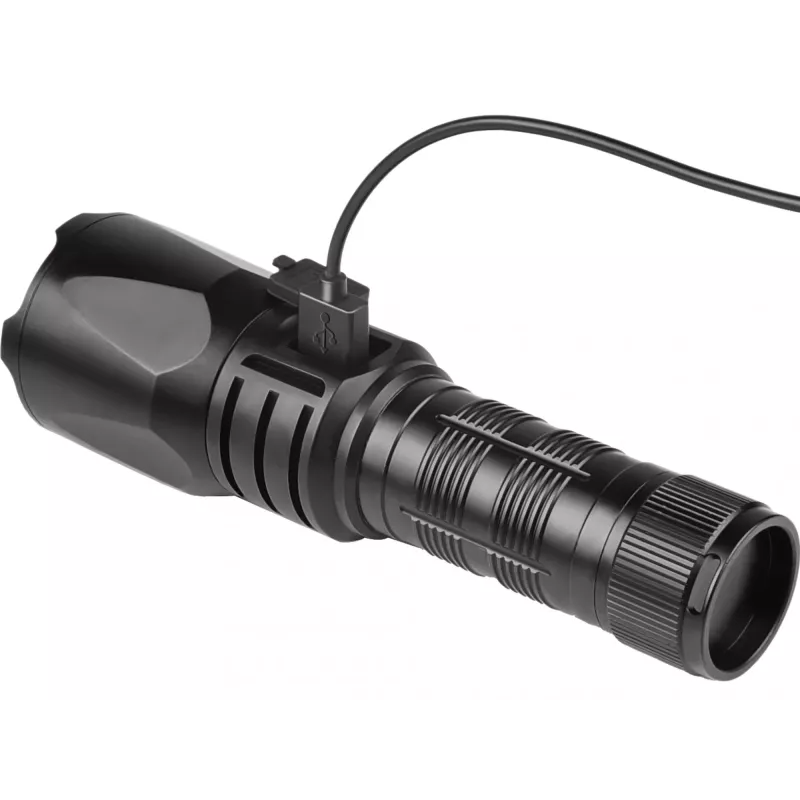 Batería externa Sandberg Survivor Torch Powerbank 5000, linterna de mano, negro, aluminio, IPX4, -30 – 40 °C, FCC, RoHS, UKCA, CE