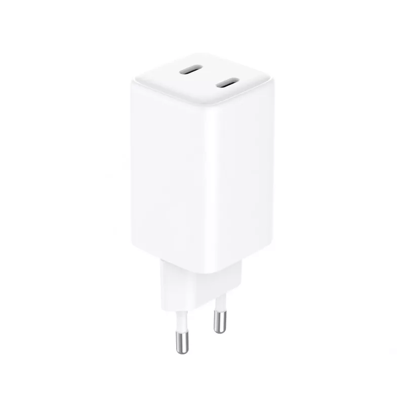 Cargador de CA Sandberg Dual USB-C PD65W EU, interior, AC, 20 V, 3,25 A, blanco