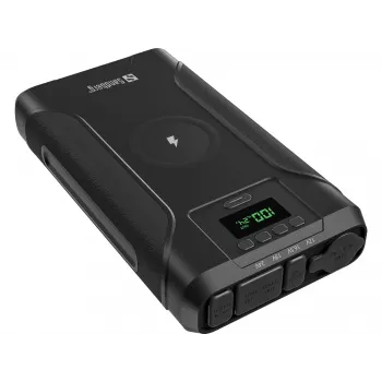 Batería externa Sandberg Survivor Powerbank 7en1 76800, 76800 mAh, ion de litio (Li-Ion), carga inalámbrica, 3,6 V, negro
