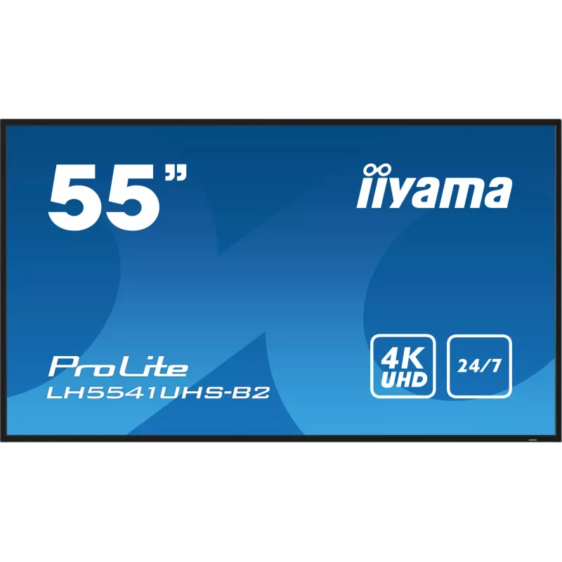 iiyama LH5541UHS-B2 Pantalla de señalización digital diseño kiosco 138,7 cm (54,6 inch) LCD 500 cd/m² 4K Ultra HD negro procesador integrado 24/7