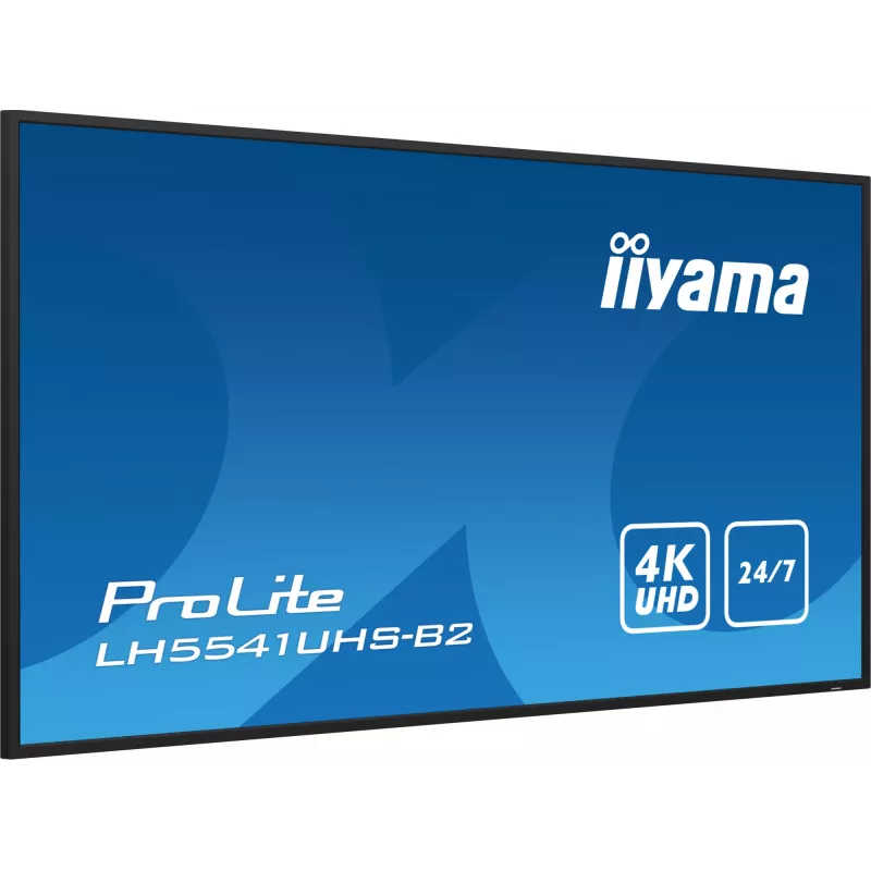iiyama LH5541UHS-B2 Pantalla de señalización digital diseño kiosco 138,7 cm (54,6 inch) LCD 500 cd/m² 4K Ultra HD negro procesador integrado 24/7