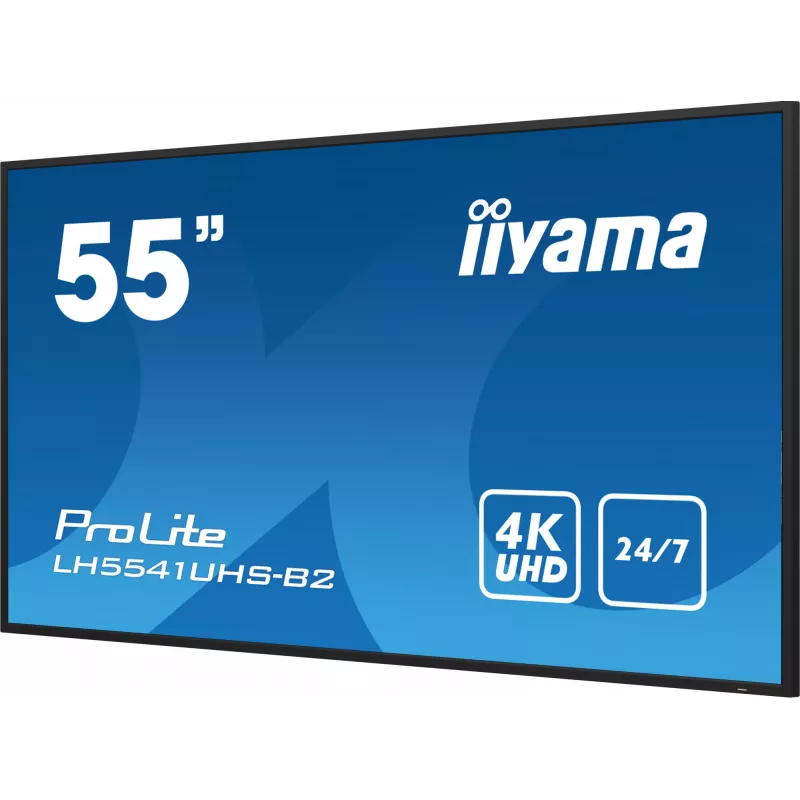iiyama LH5541UHS-B2 Pantalla de señalización digital diseño kiosco 138,7 cm (54,6 inch) LCD 500 cd/m² 4K Ultra HD negro procesador integrado 24/7