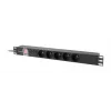PDU Lanberg PDU-05E-0200-BK 5 tomas AC 1U negro