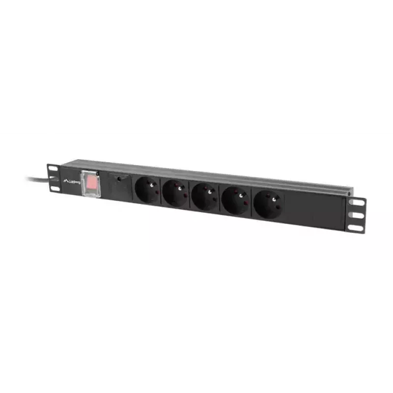 PDU Lanberg PDU-05E-0200-BK 5 tomas AC 1U negro
