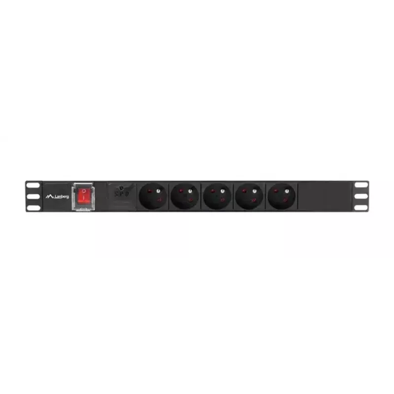 PDU Lanberg PDU-05E-0200-BK 5 tomas AC 1U negro