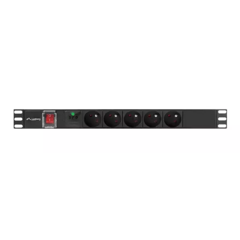 PDU Lanberg PDU-05E-0200-BK 5 tomas AC 1U negro