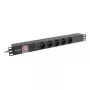 PDU Lanberg PDU-05E-0200-BK 5 tomas AC 1U negro