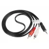Cable de audio LANBERG 3,5 mm a 2×RCA macho 1,5 m negro