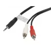 Cable de audio LANBERG 3,5 mm a 2×RCA macho 1,5 m negro