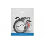 Cable de audio LANBERG 3,5 mm a 2×RCA macho 1,5 m negro