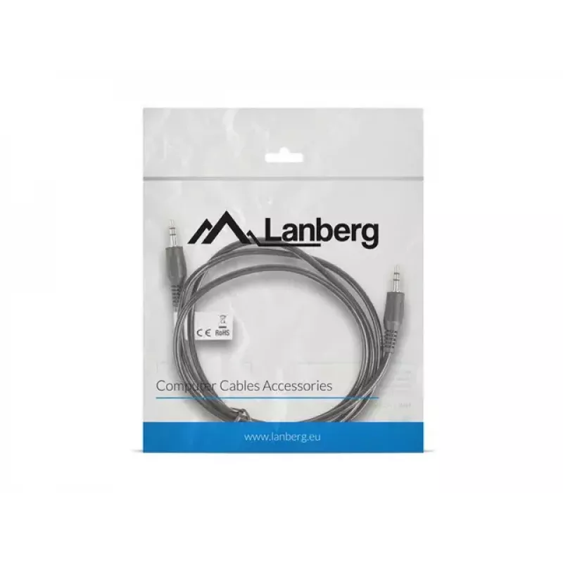 Cable de audio LANBERG 3,5 mm macho-macho 1,2 m negro
