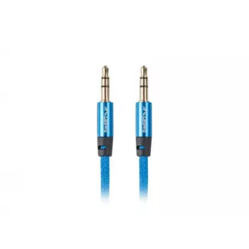 Cable de audio Lanberg CA-MJMJ-10CU-0010-BL 1 m 3,5 mm macho a macho azul