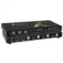Techly 4x1 USB HDMI 4Kx2K IDATA KVM-HDMI4U Conmutador KVM Negro