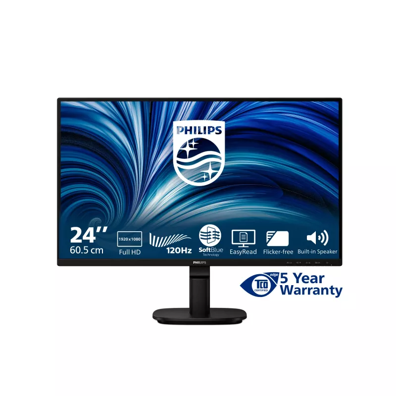 Philips 2000 series 24B2N2200/00 Monitor de ordenador 60,5 cm (23,8 inch) 1920 x 1080 píxeles Full HD LCD Negro