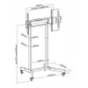 Techly ICA-TR68M Soporte de pared/ pie para TV 2,54 m (100