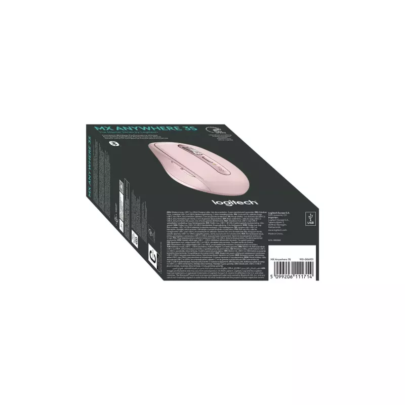 Ratón Logitech MX 3S Rosa USB Óptico