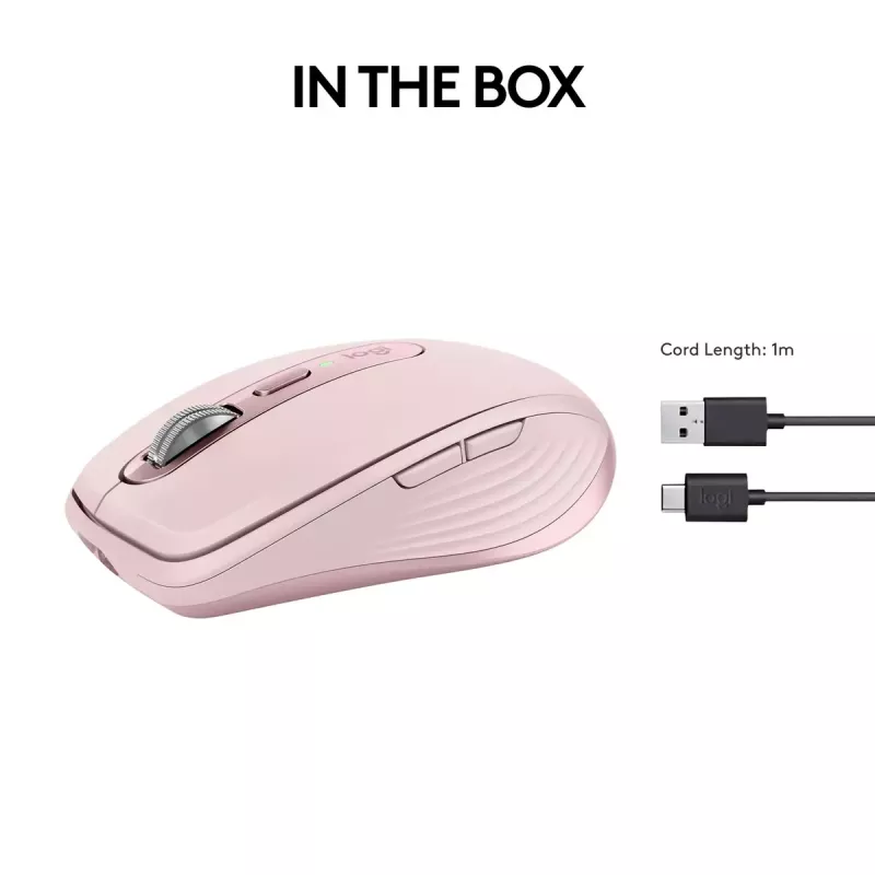Ratón Logitech MX 3S Rosa USB Óptico