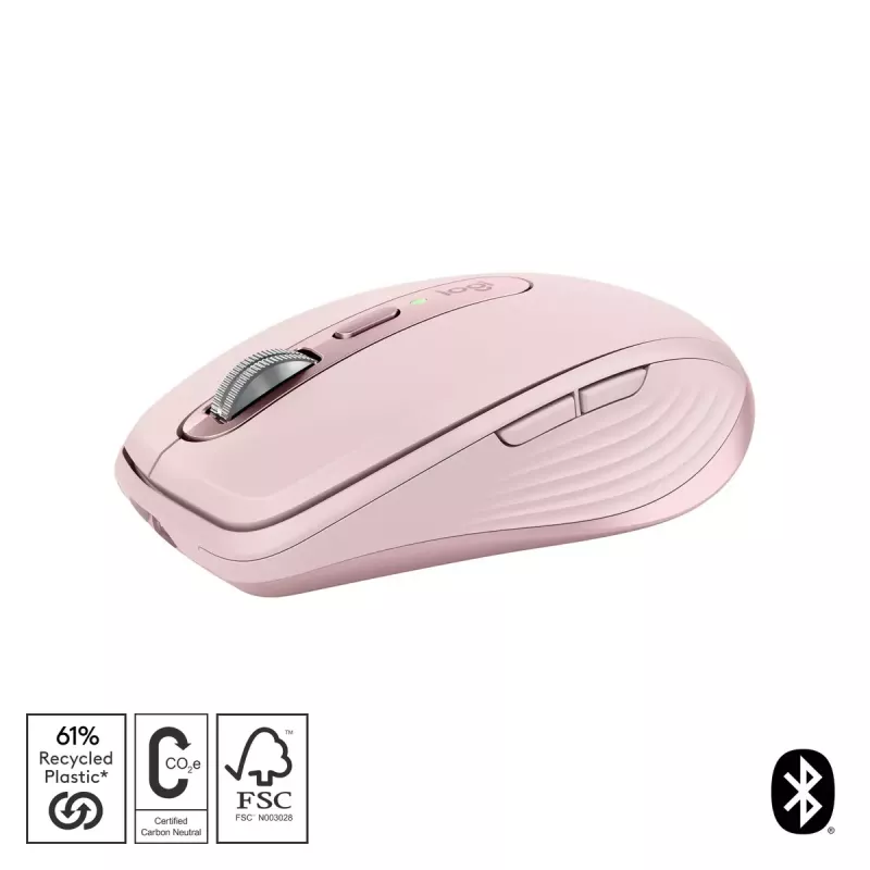 Ratón Logitech MX 3S Rosa USB Óptico